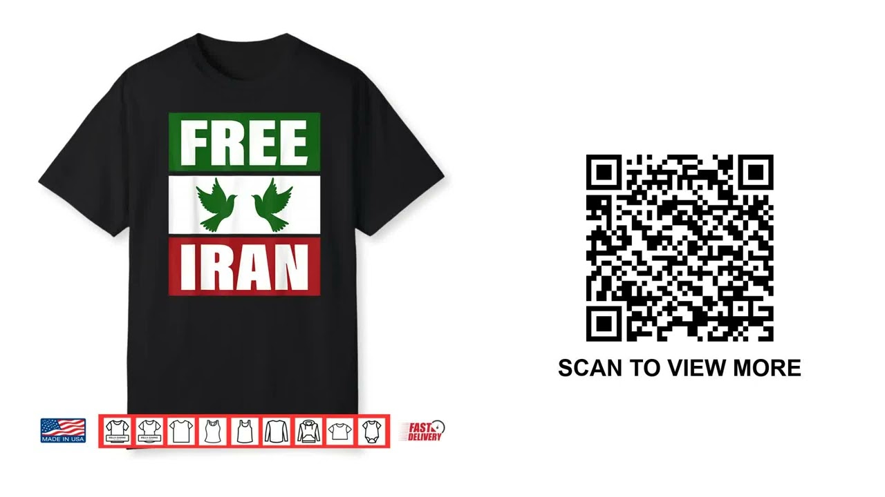 Free Iran Shirt Freedom Peace Iranian Flag Colors Iran Azadi Shirt