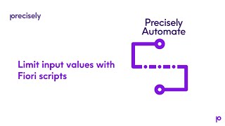Limit input values with Fiori scripts