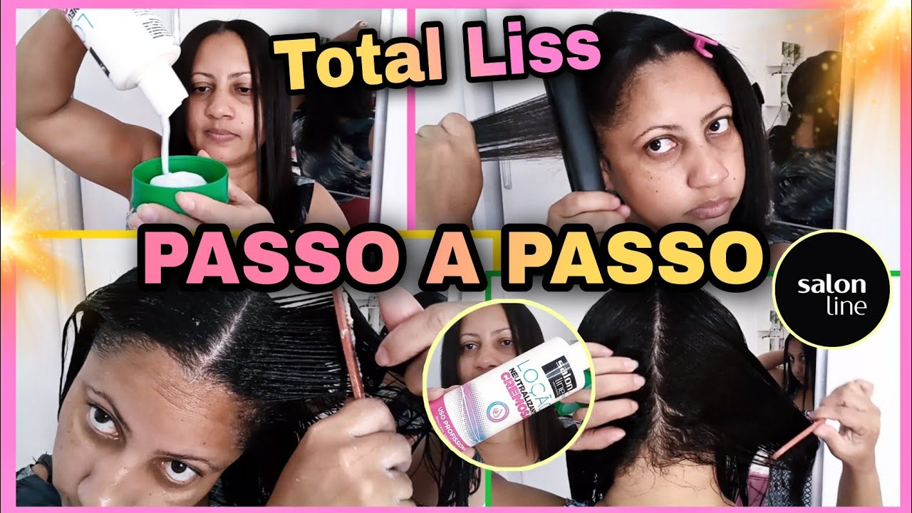 Passo a Passo Creme Alisante TOTAL LISS Salon Line / ALISA, RELAXA E REDUZ O VOLUME