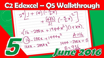 C2 Edexcel June 2016 | Question 5 Walkthrough | Factor & Remainder Theorem