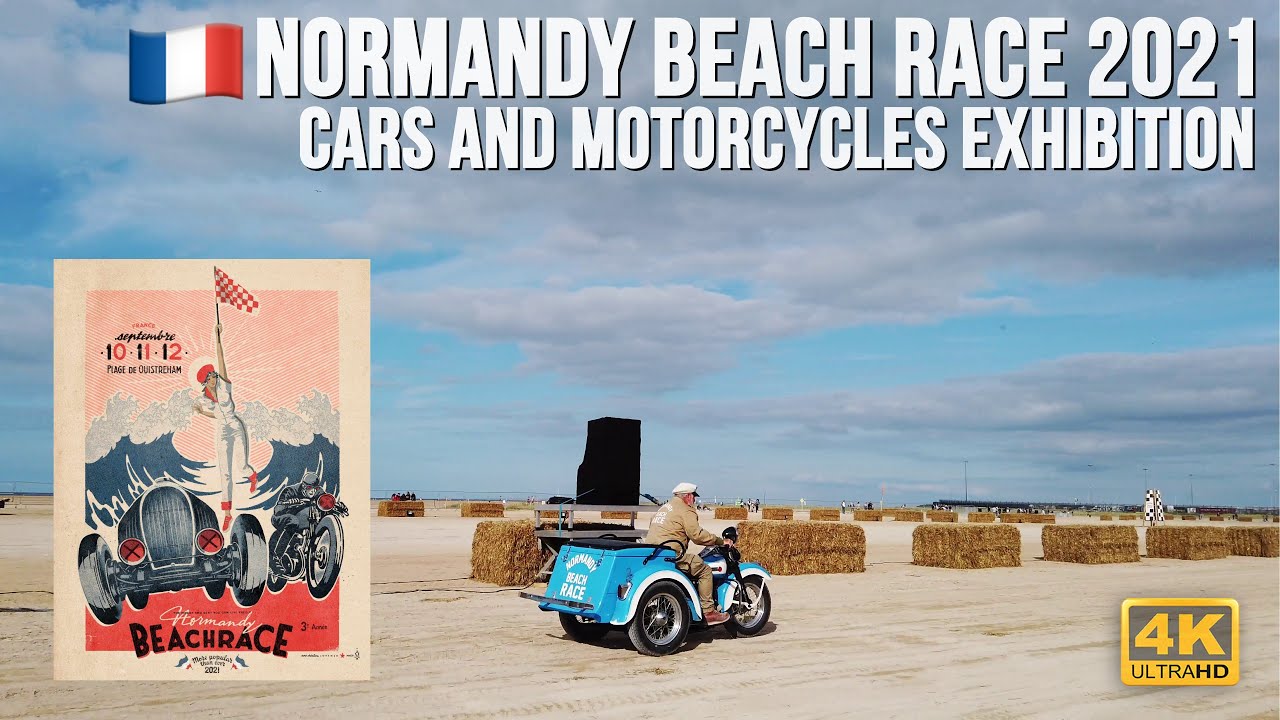🇫🇷 Normandy Beach Race - Cars and Motorcycles Exhibition / 4K
