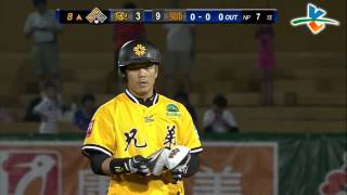 20130716 CPBL 象VS獅 8上 周思齊車布邊二壘安打
