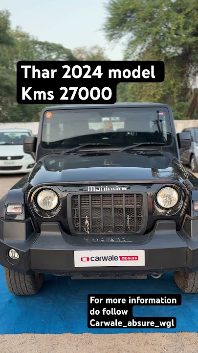 Thar 2024 model kms27000 more details please callus 8297199934 #secondhandsuvcarsforsale #thar #car