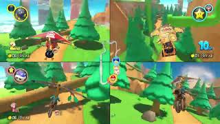 Mario Kart 8 Deluxe - Rock Cup 150cc 3 Player Netplay 60fps @avery7035