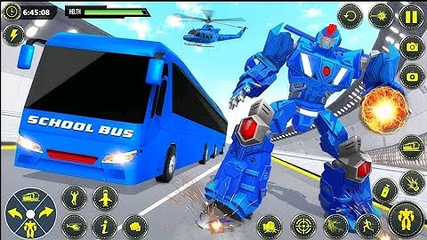 School Bus Robot Car-Android Gameplay #2023