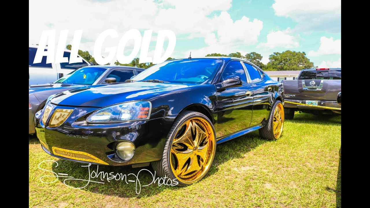 Gold trimmed Pontiac Grand Prix on All Gold Dub Wheels in HD (must see