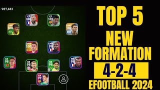 TOP 5 NEW FORMATIONS IN EFOOTBALL 2024 MOBILE | New Formation Efootball