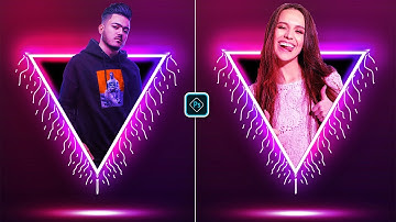 Neon Glow Triangle Pop Out Photo Effect Photoshop CC Tutorial 2020