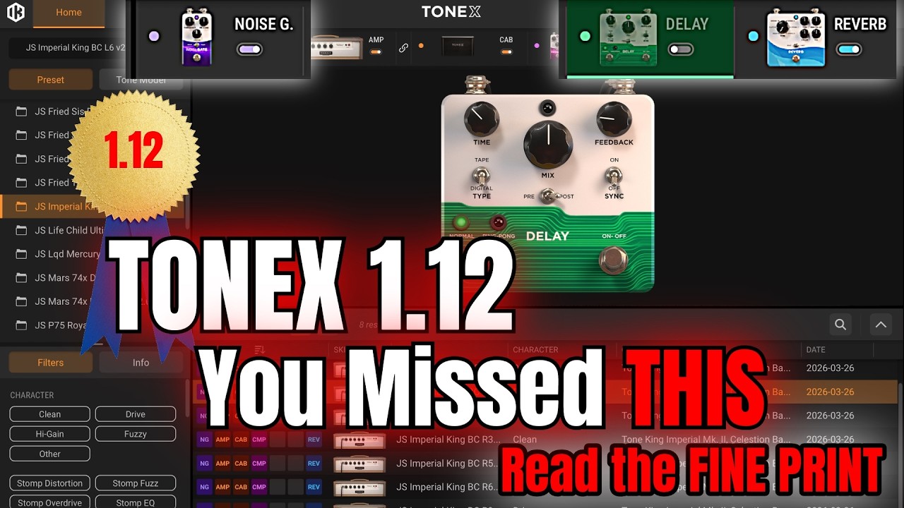 TONEX 1.12 Quietly Added These GREAT Features — Always Read the Fine Print