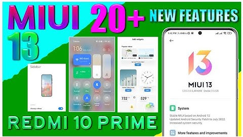Redmi 10 Prime MIUI 13 Android 12 Update Features | 20+ Amazing Features | Redmi 10 Prime Update