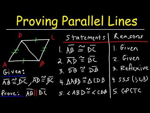 Video: Hoe bewijs je dat lijnen parallel zijn in bewijzen?