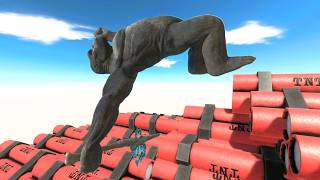 Don't Fall on TNT and Reach The Evolution Gate - Animal Revolt Battle Simulator