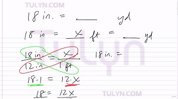 Conversion of Customary Units: Converting Inches into Yards
