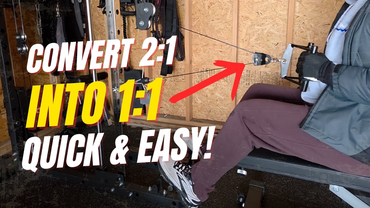 Convert Your 2:1 Functional Trainer Into 1:1 With Pulley Magic (Quick & Easy)