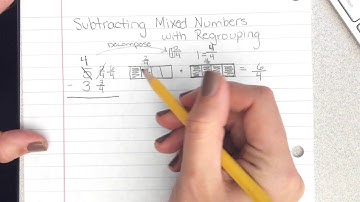 Subtracting mixed numbers with regrouping
