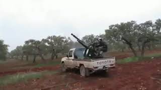 Rejim güçlerine ait uçağın ÖSO tarafından düşürülme anı