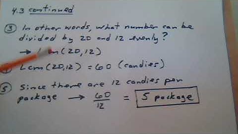 1350 Ch  4  Buying candies in Packages of 12 for 20 People An LCM problem