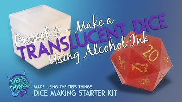 How To Cast Handmade Translucent Red Dice with Ink - Dice Making Starter Kit Project 2