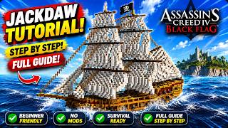 Minecraft: How to Build the JACKDAW (Pirate Ship)