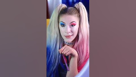 Makeup for cool Harley Quinn #shorts #makeover #harleyquinn #makeup