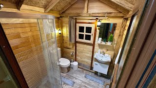 I AM BUILDING A TOILET AND BATHROOM IN MY WOODEN HOUSE  Full Video from start to finish