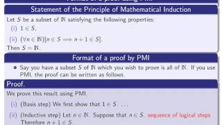 Section 2.4, part 1 Format of proof using PMI