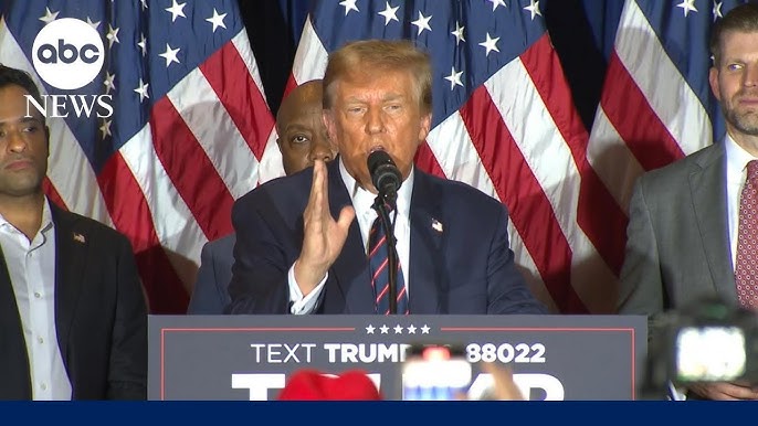 Donald Trump Addresses Supporters Following Projected New Hampshire Win