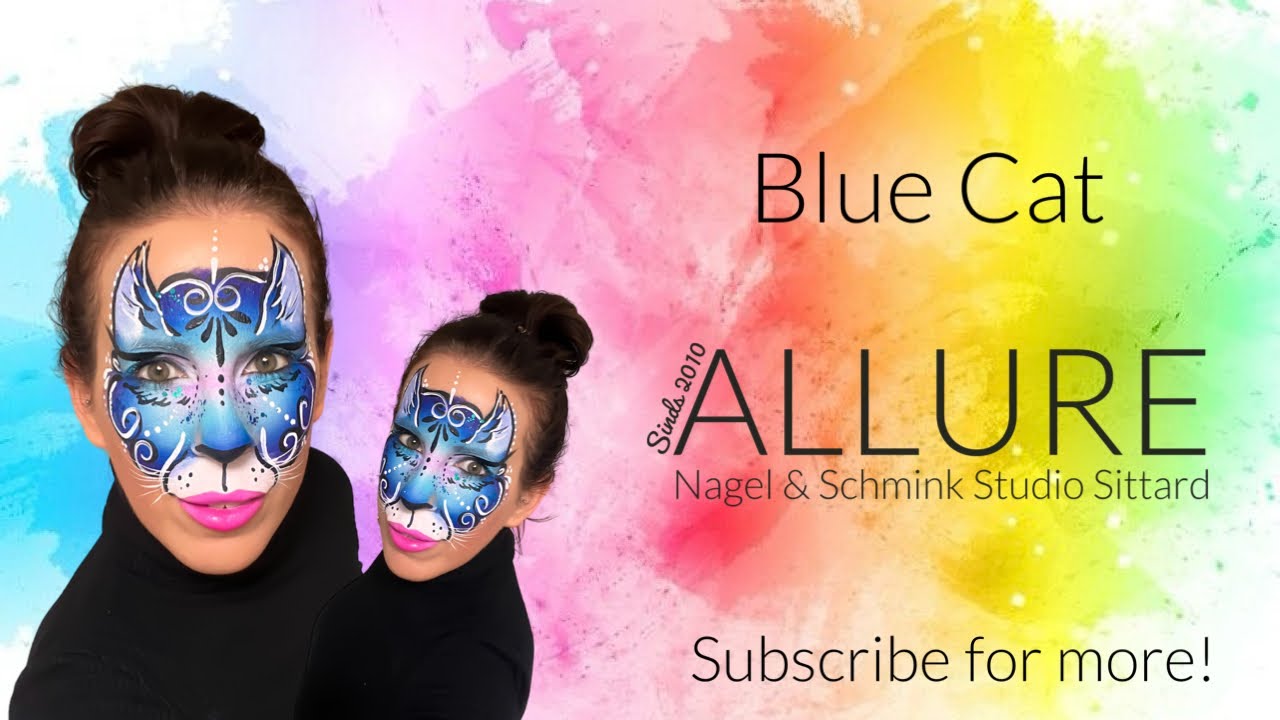 💙 Blue Cat 💙🩵 Face Paint Tutorial - YouTube