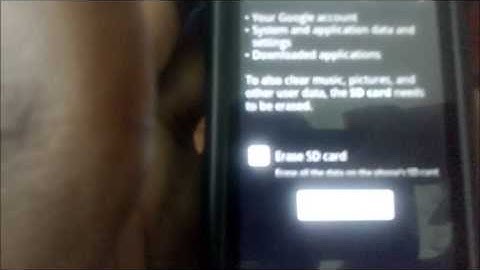 How to Factory Reset  HTC My Touch 4G (HD)