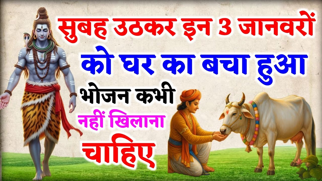 सुबह उठकर इन 3 जानवरों को घर का बचा हुआ भोजन कभी नहीं खिलाना चाहिए | ज्ञानवर्धक कथा