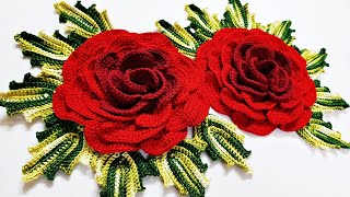 Crochet Huge flower #43 Part 1( English subtitle is available ) كروشية زهرة كبيرة #43- الجزء الأول
