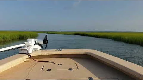 Intruder 198 Skiff Running Through the Marsh