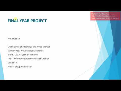 Final Year Project- Automatic Answer Checker