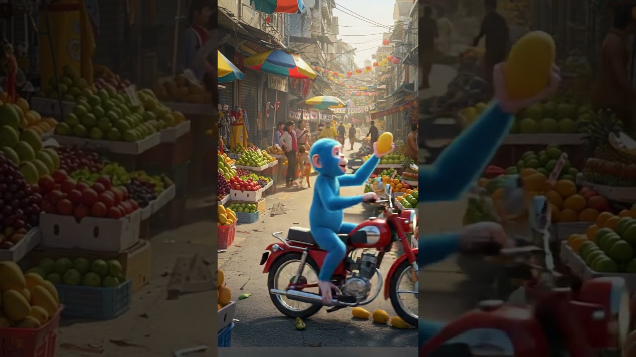 a monkey rinding bike 