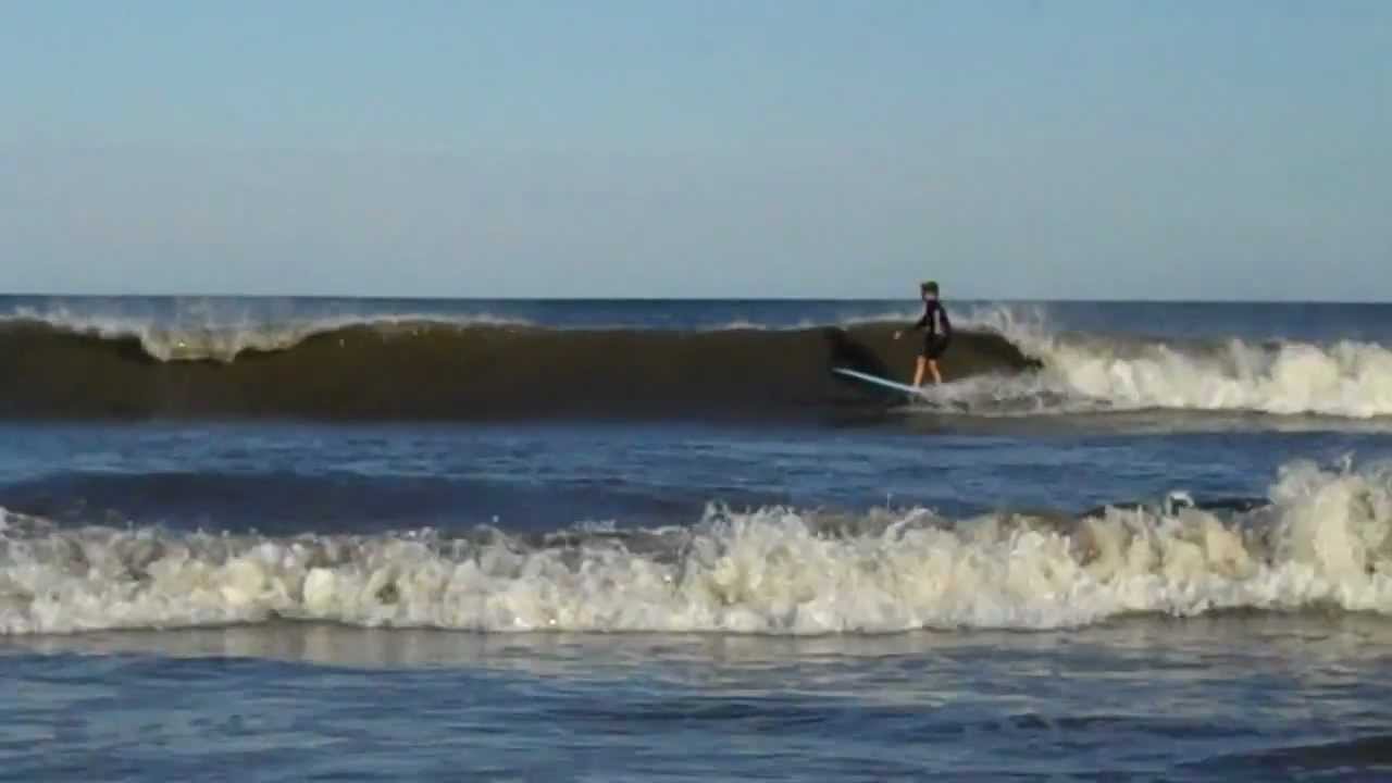 Wildwood Crest August Surfing Big Wave Wipeout YouTube