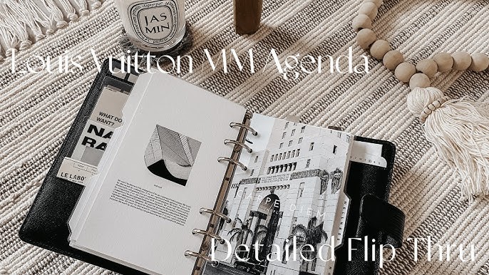 Minimalist Planner Set Up in Louis Vuitton MM Epi Leather Agenda 