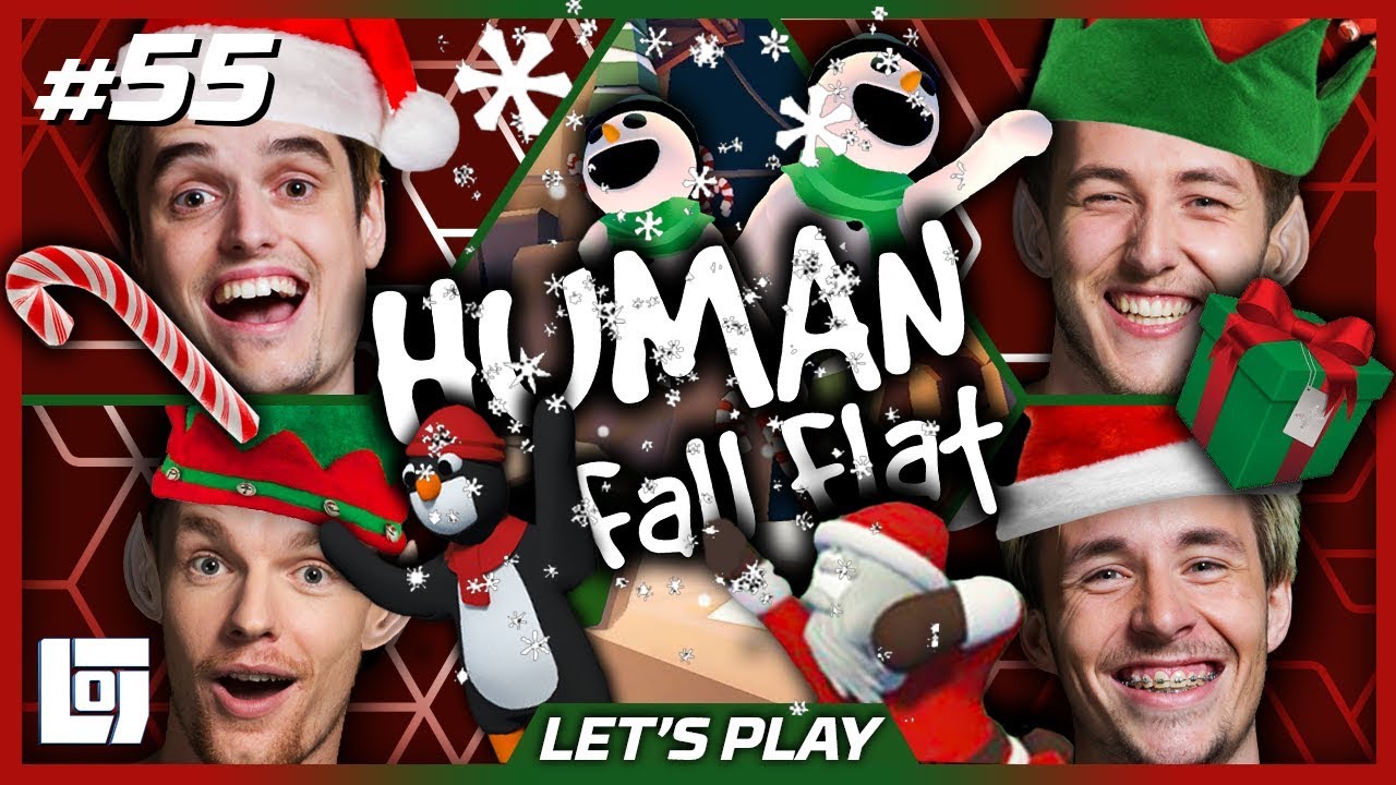 HUMAN FALL FLAT KERSTSPECIAL met Enzo, Don, Jeremy en Link | Let's Play | LOGS2 #55
