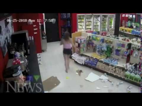 You know that robbery? The one where the girl falls through the ceiling