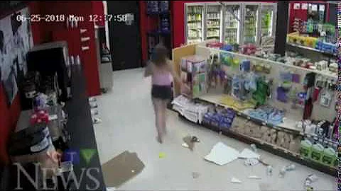 You know that robbery? The one where the girl falls through the ceiling