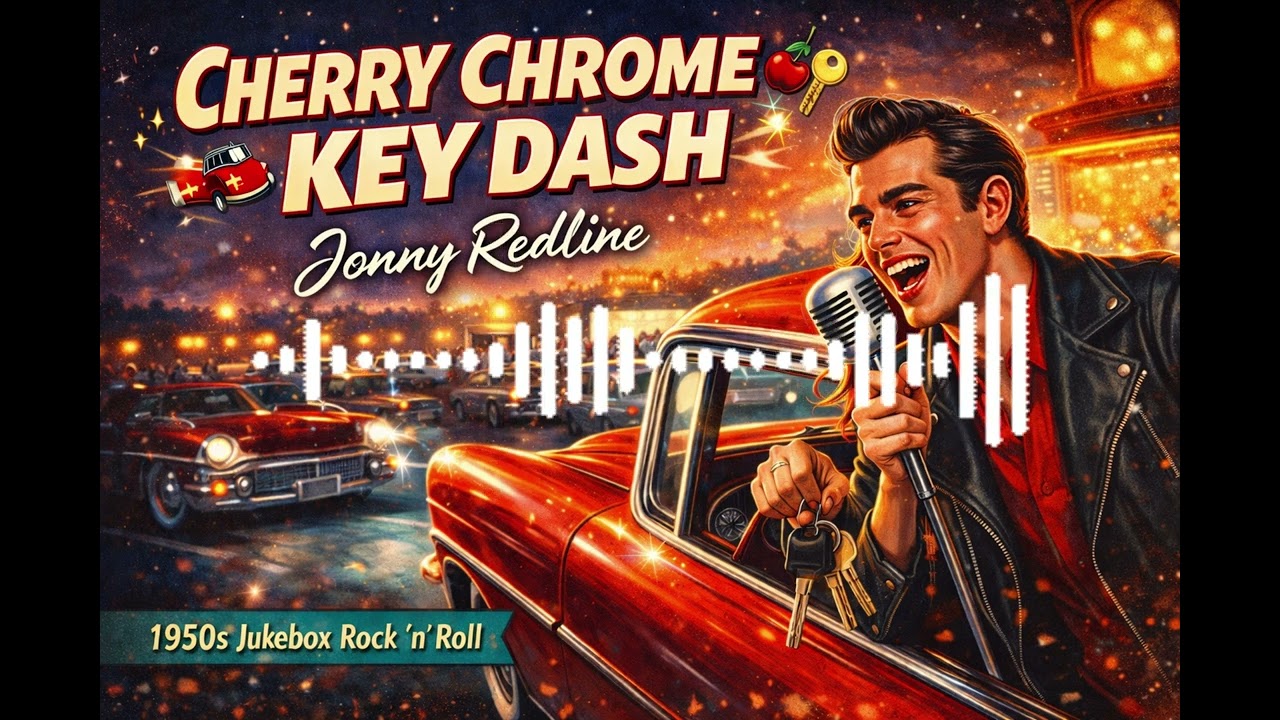 Cherry Chrome Key Dash 🍒✨🔑 | High-Octane Drive-In Boogie Rock ’n’ Roll