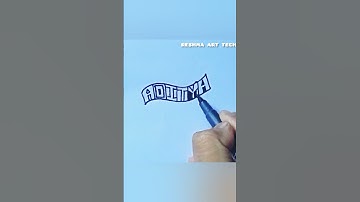 Comment Your Name #aditya #calligraphy #ytshorts #graffiti #drawingwithalphabets