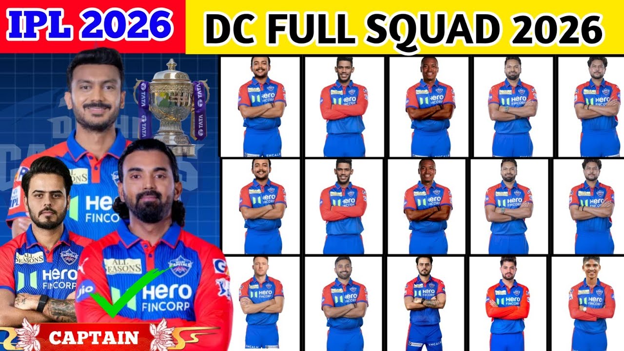 IPL 2026 | DC Full & Final Squad Of IPL 2026 | IPL Full Players List ...
