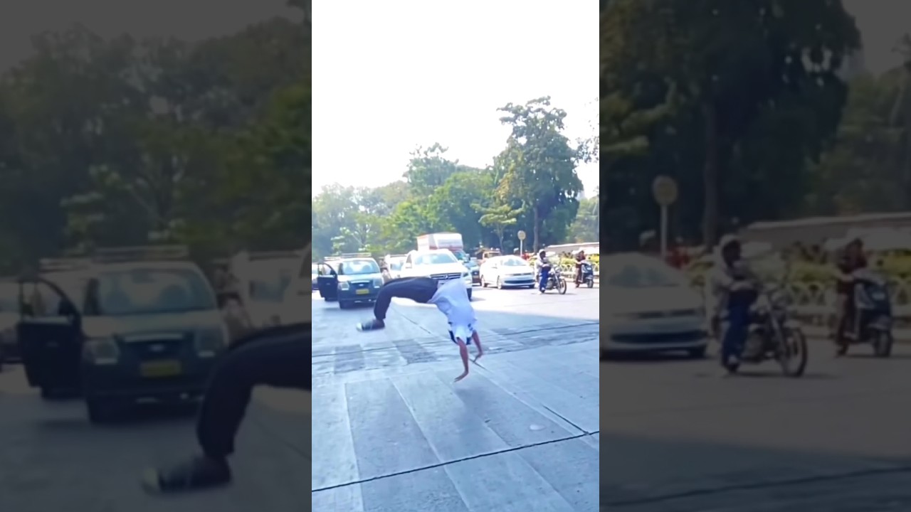 FLIPPING IN ROAD🤸🚦 