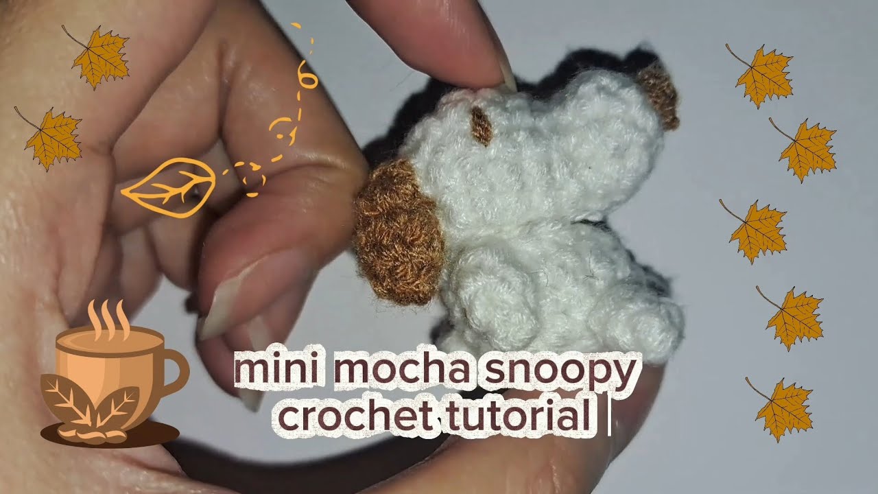 Mini mocha snoopy crochet tutorial 🍂