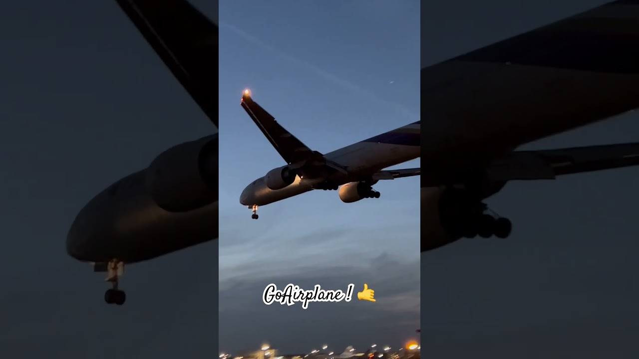 Late Flight Thai Airways Boeing 777 