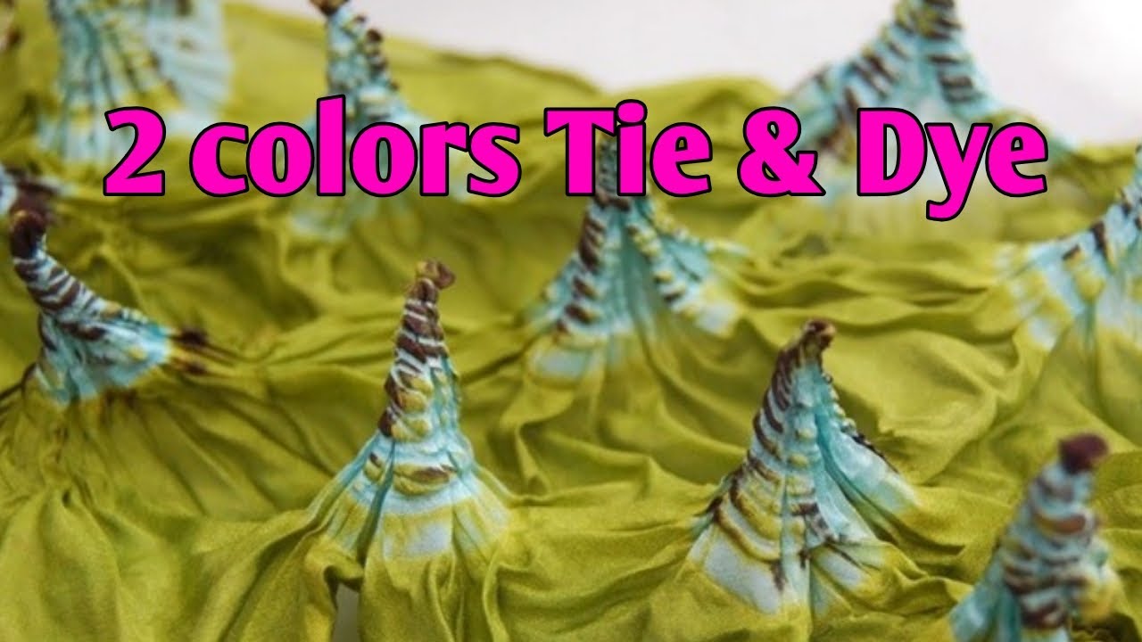 DIY:Two Colors Tie and Dye/ Tie and Dye at Home/Dupatta/Bandhani/Bandhej/Techniques
