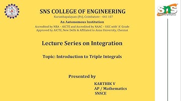 Integration Lecture Series- 5 | Karthik V | SNS Institutions