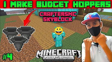 I make Budget Hopper in craftersmc server in hindi || #craftersmc #mcpe