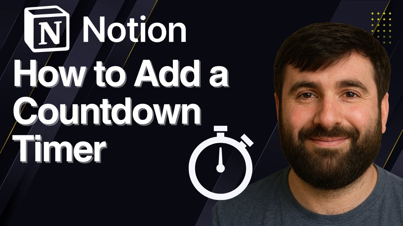 How to Add a Countdown Timer in Notion | Quick Tutorial 2025 - YouTube