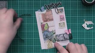 Postage Stamp Card Tutorial | Crafting with Ephemera Rolls & PET Tape